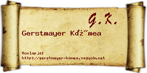 Gerstmayer Kámea névjegykártya